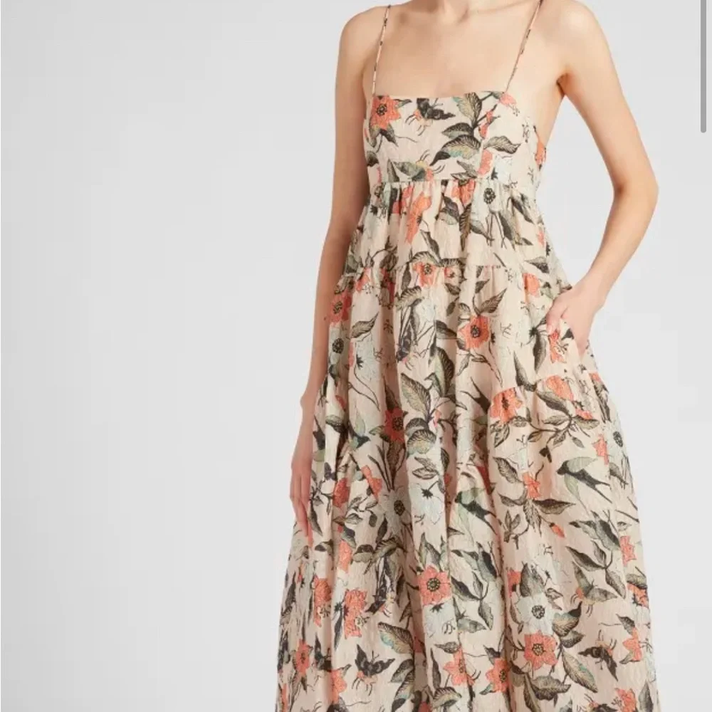 Astrid Floral Empire Waist Midi Dress - Picture 2 of 10